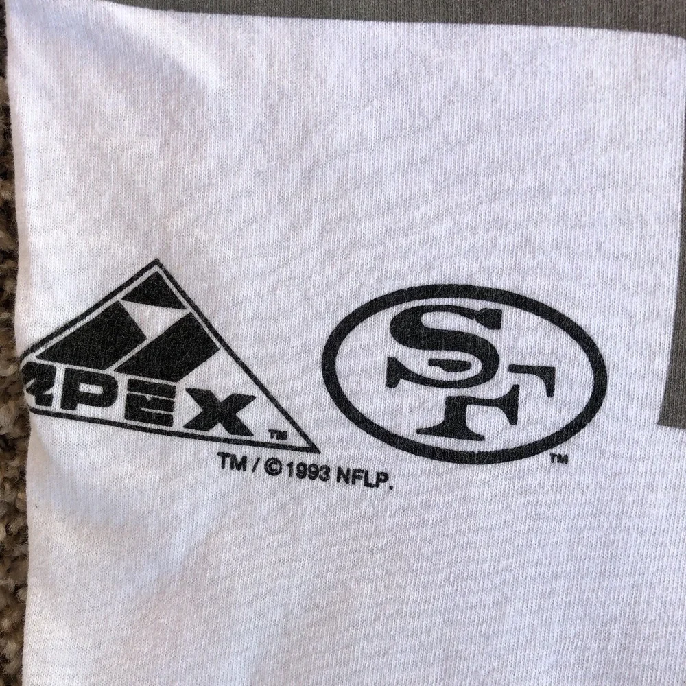Vintage RARE 1993 San Francisco 49ers All Over Print T-Shirt Mens L Apex One NFL
